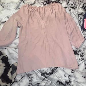 powder pink blouse